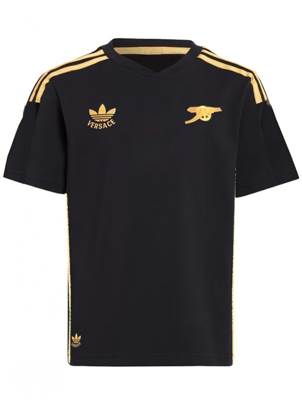 Arsenal maillot d'entraînement d'avant-match uniforme de football kit de football noir pour hommes hauts chemise de sport 2024-2025